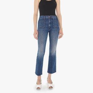 Mother Jeans- The Hustler Patch Pocket Ankle Fray